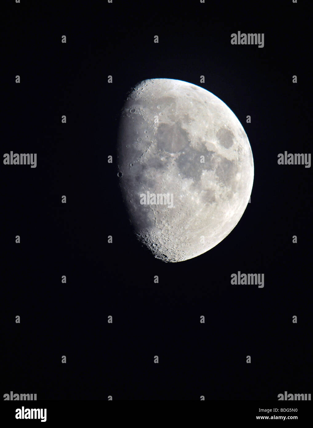 Moon, lunar crater, close-up Stock Photo
