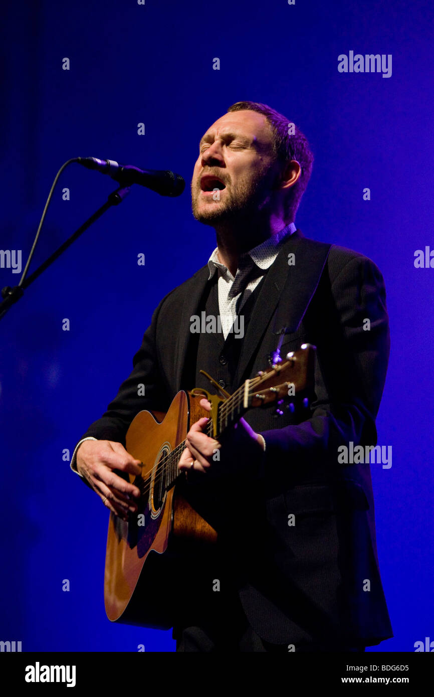 British singer and songwriter David Gray performing live at Blue Balls Festival in the Concert Hall of the KKL in Lucerne, Swit Stock Photo