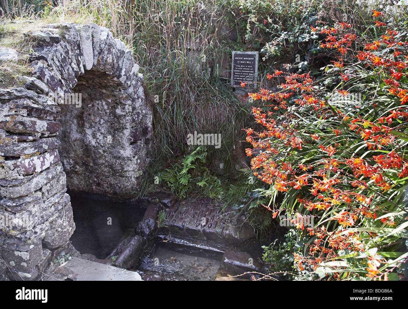 St Nons Well St David's Pembrokeshire Wales Stock Photo