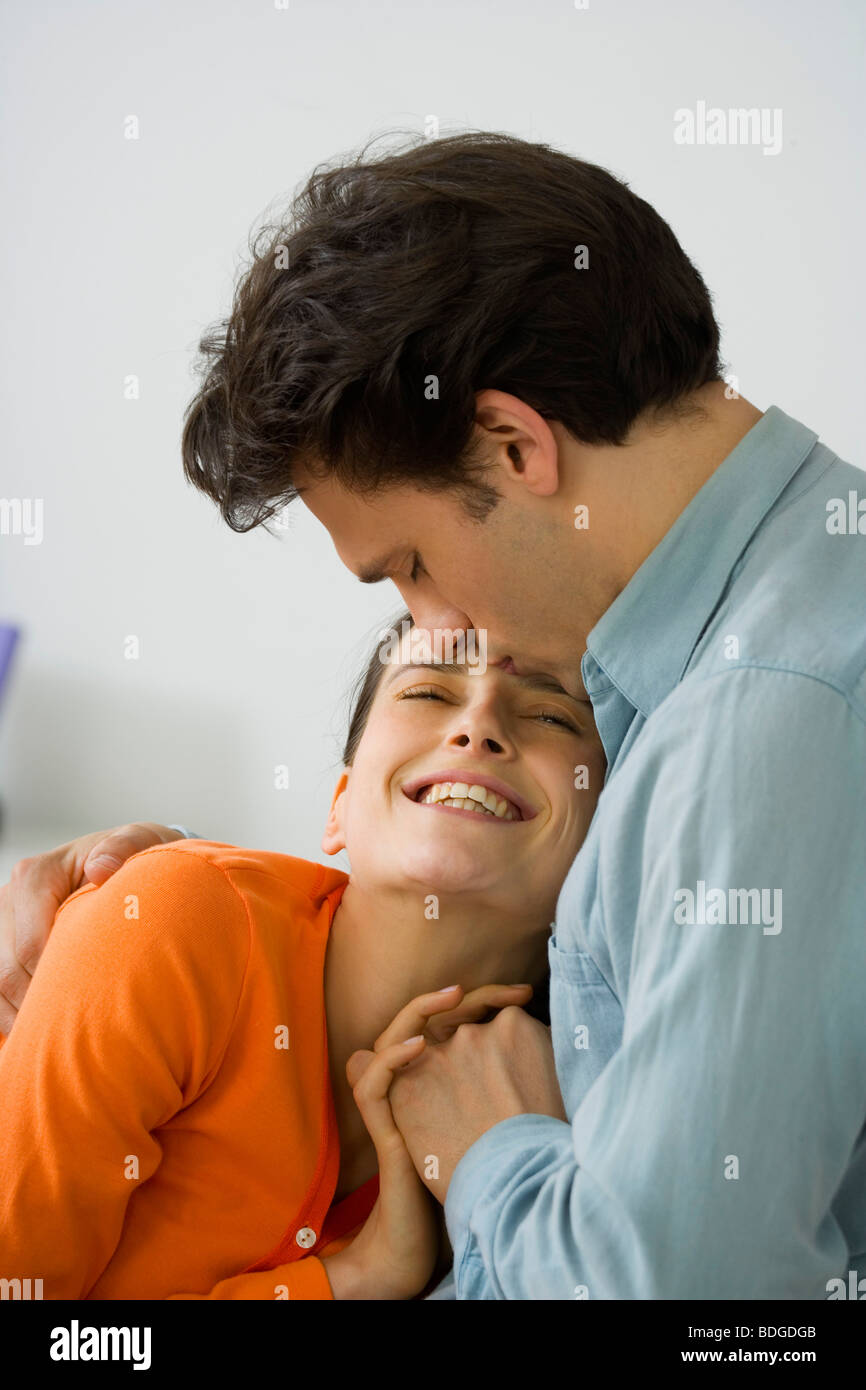 COUPLE IN THEIR 20S, INSIDE Stock Photo