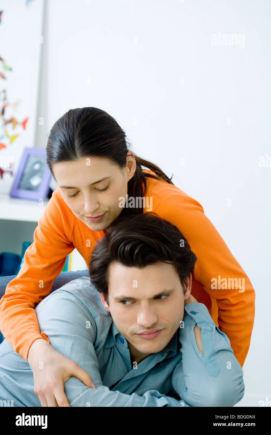 CONFLICT IN A COUPLE Stock Photo
