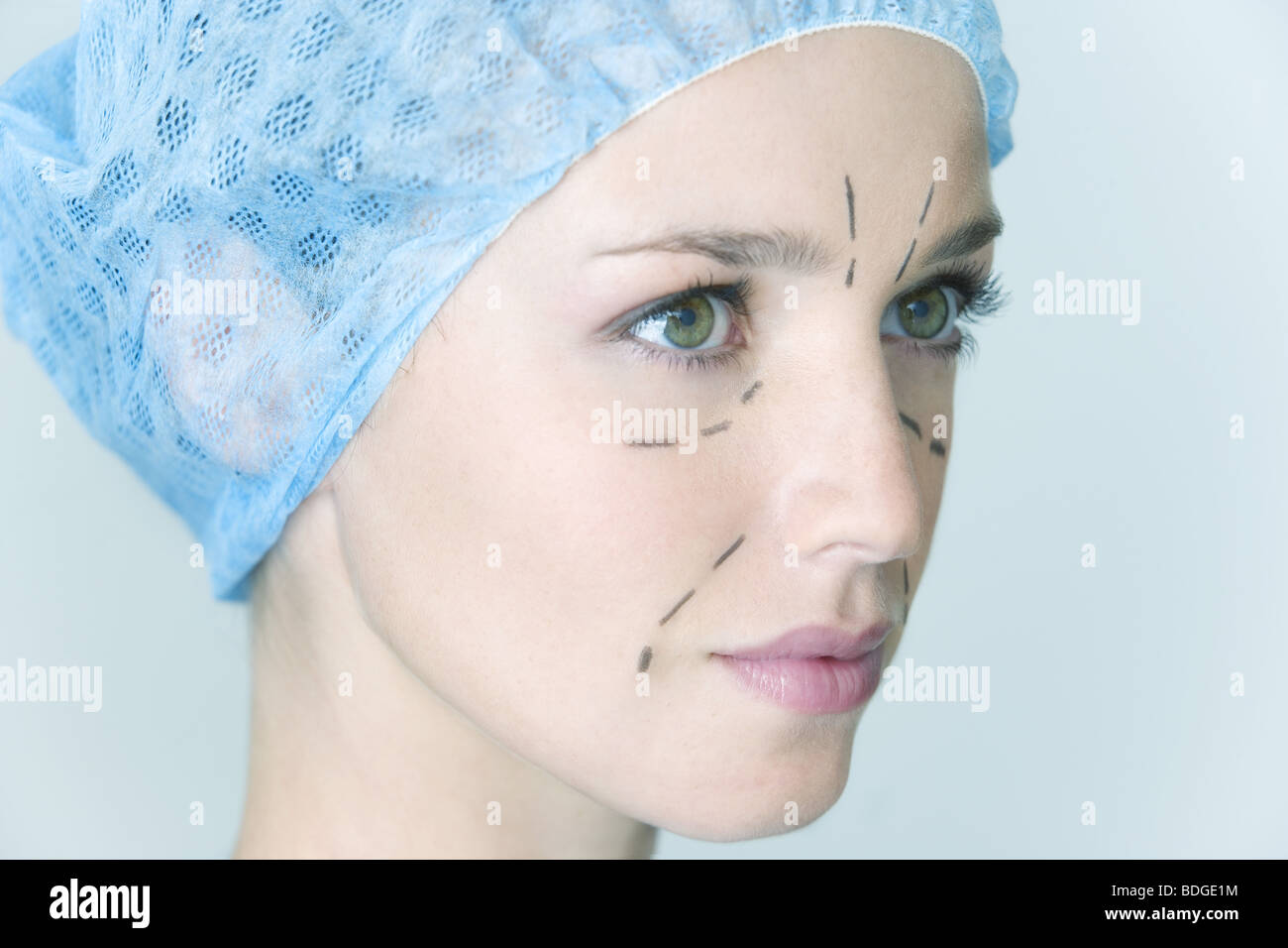 FACE PLASTIC SURGERY Stock Photo