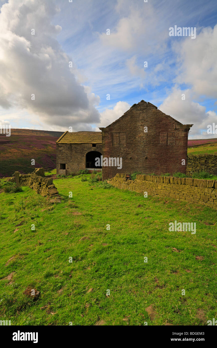 Derelict farm on the Kirklees Way on Bradshaw above Holmfirth, West