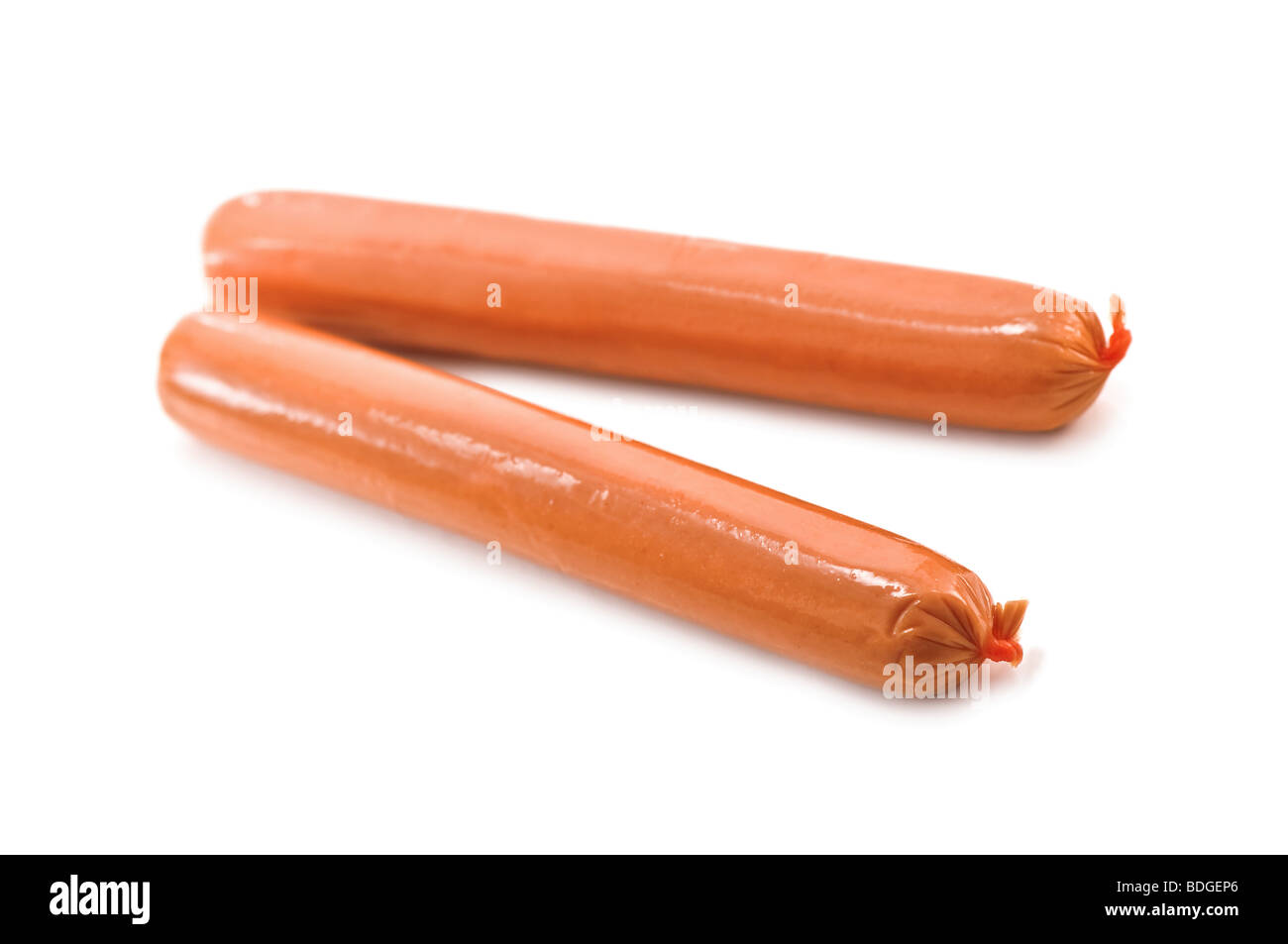 two sausage isolated Stock Photo