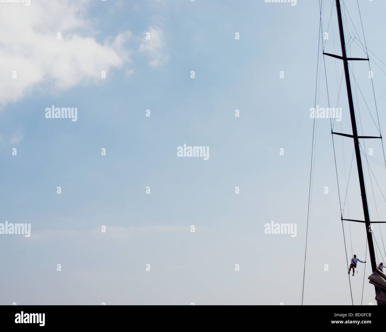 sailing boat in English Channel Stock Photo