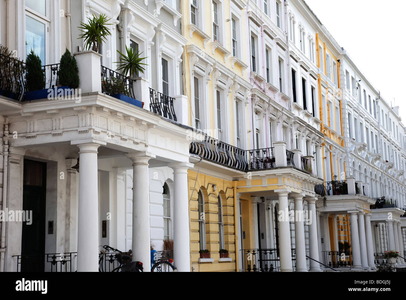 Homes on Elgin Crescent in Notting Hill, West London Stock Photo Alamy