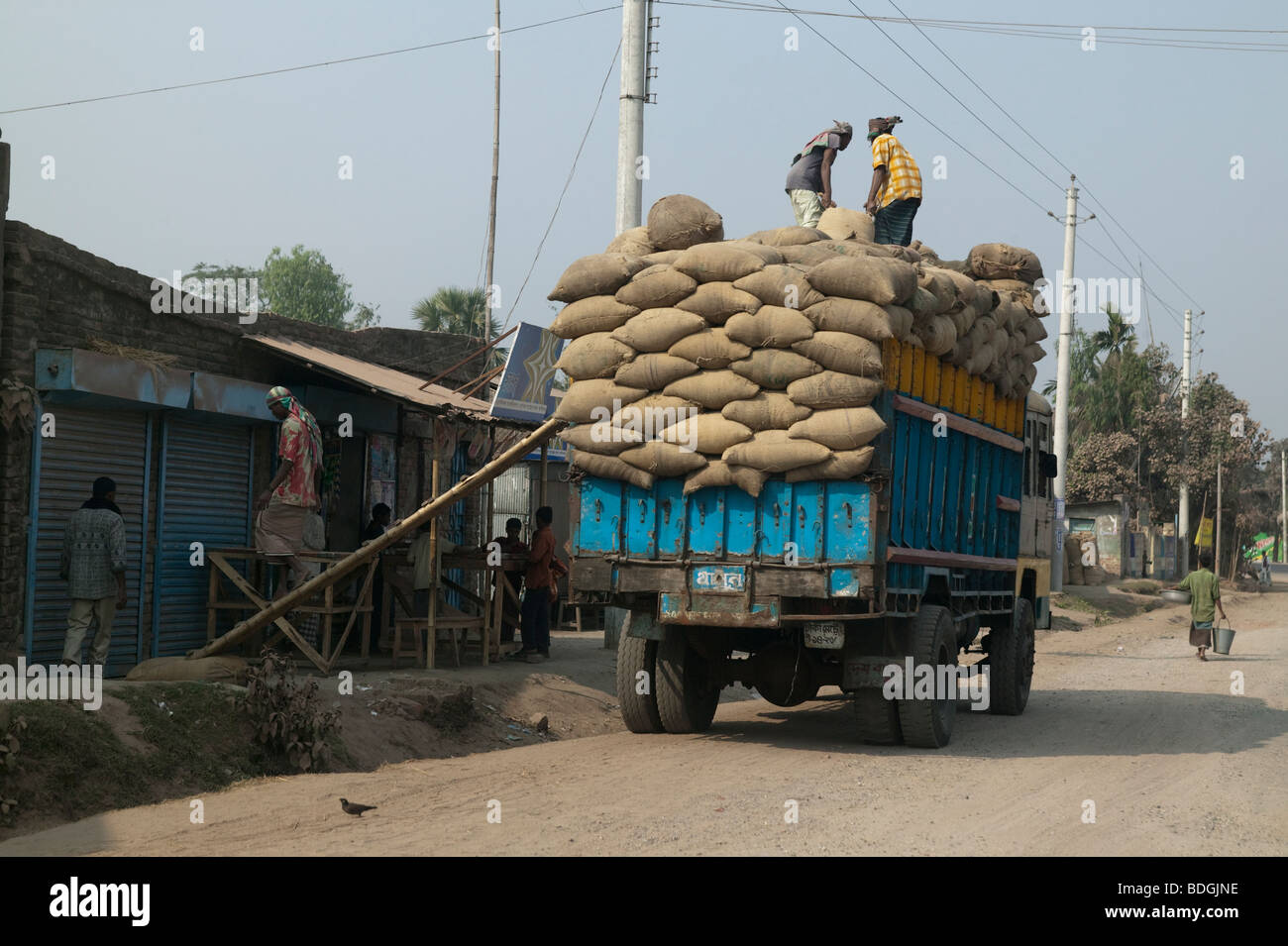 Truck full of cement bags Bangladesh Stock Photo Alamy