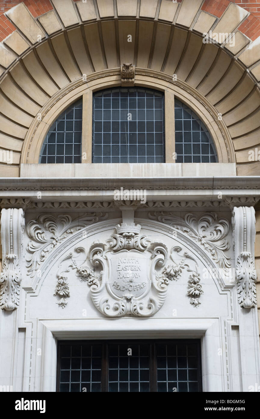 Entrance to the old North Eastern Railway head office in the city of