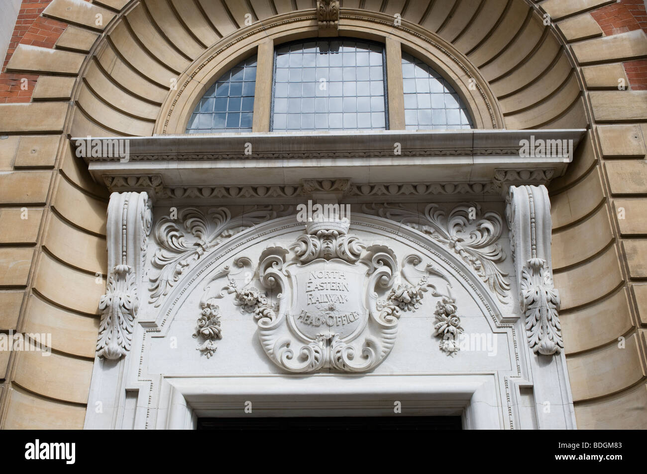 Entrance to the old North Eastern Railway head office in the city of