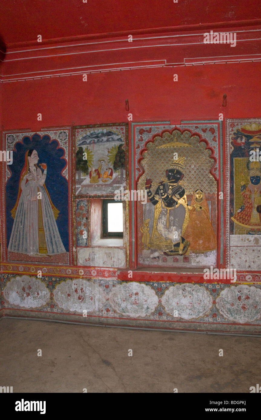 City Palace, Royal Apartments, lavish Interiors,Wall paintings and Inlays Udaipur, Rajasthan