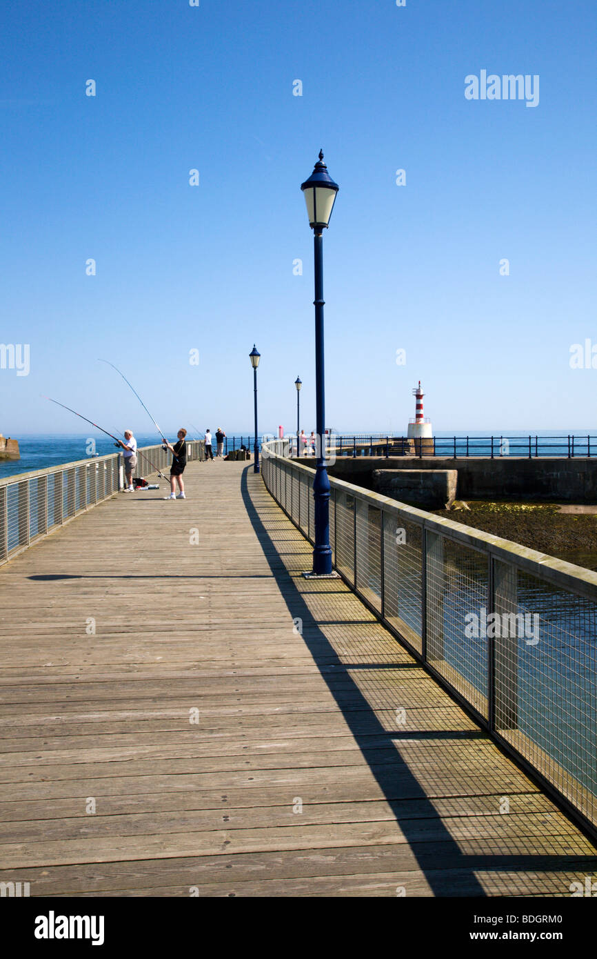 Amble Pier Amble Northumberland England Stock Photo Alamy