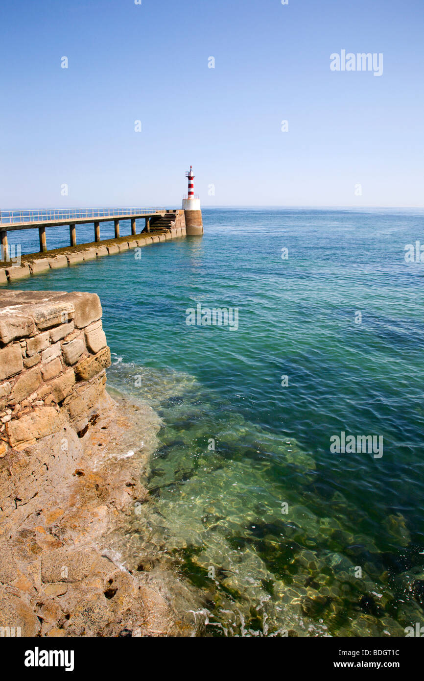 Amble Pier Amble Northumberland England Stock Photo Alamy