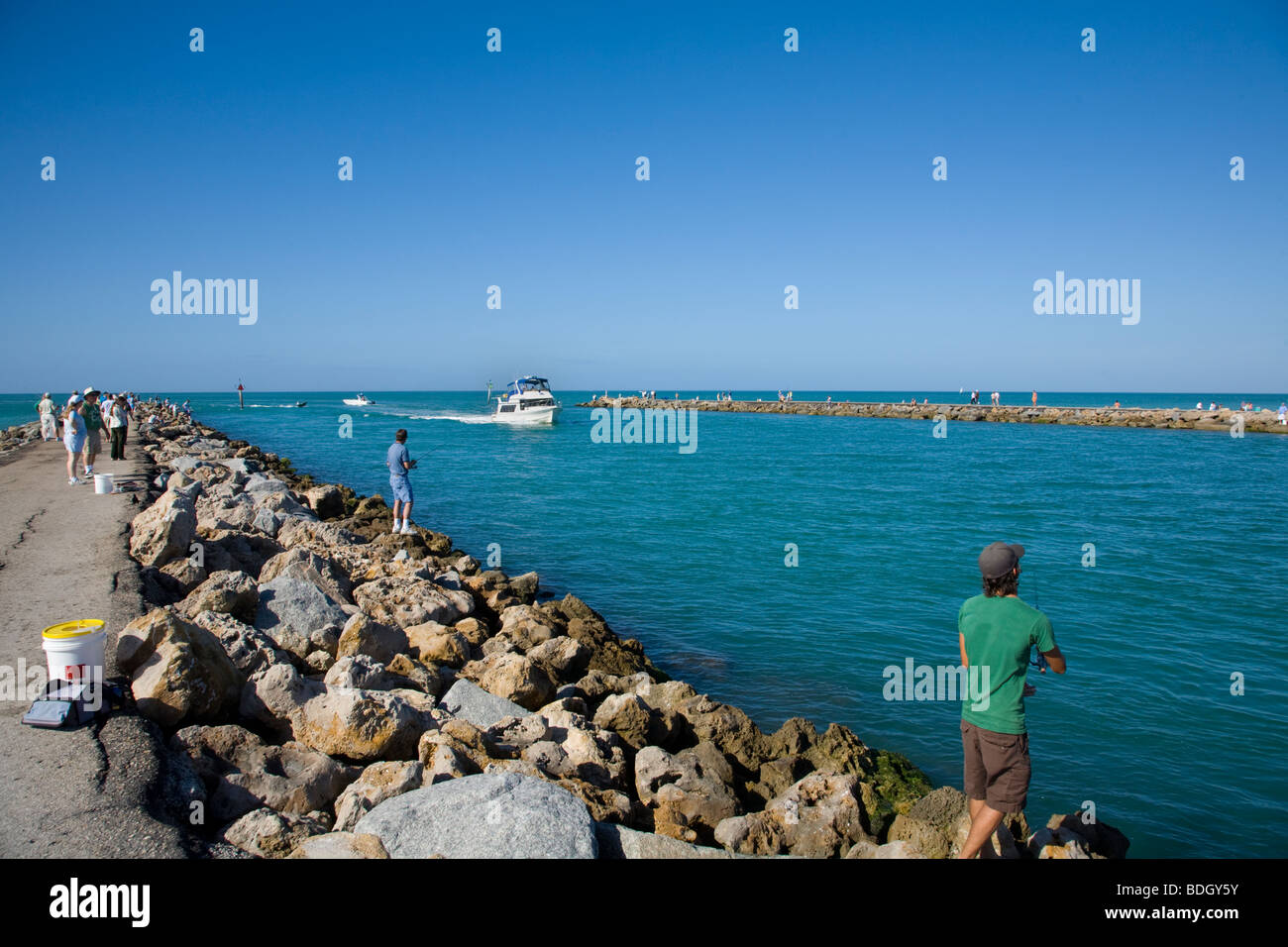 Venice Jetty and entrance from Gulf of Mexico to Gulf Intercoastal