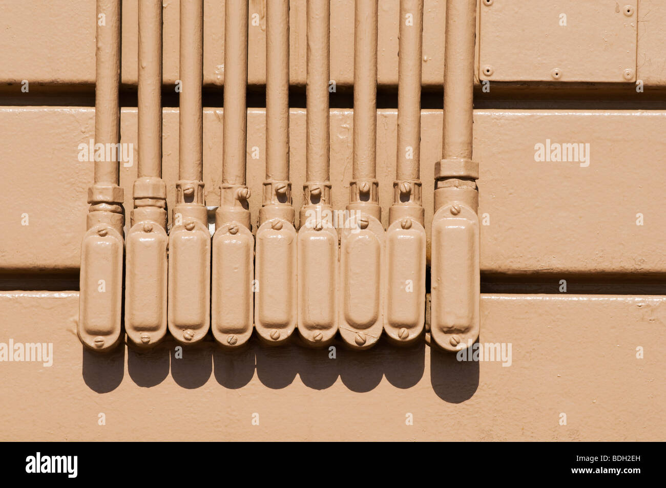Painted electrical conduit Stock Photo 25576057 Alamy