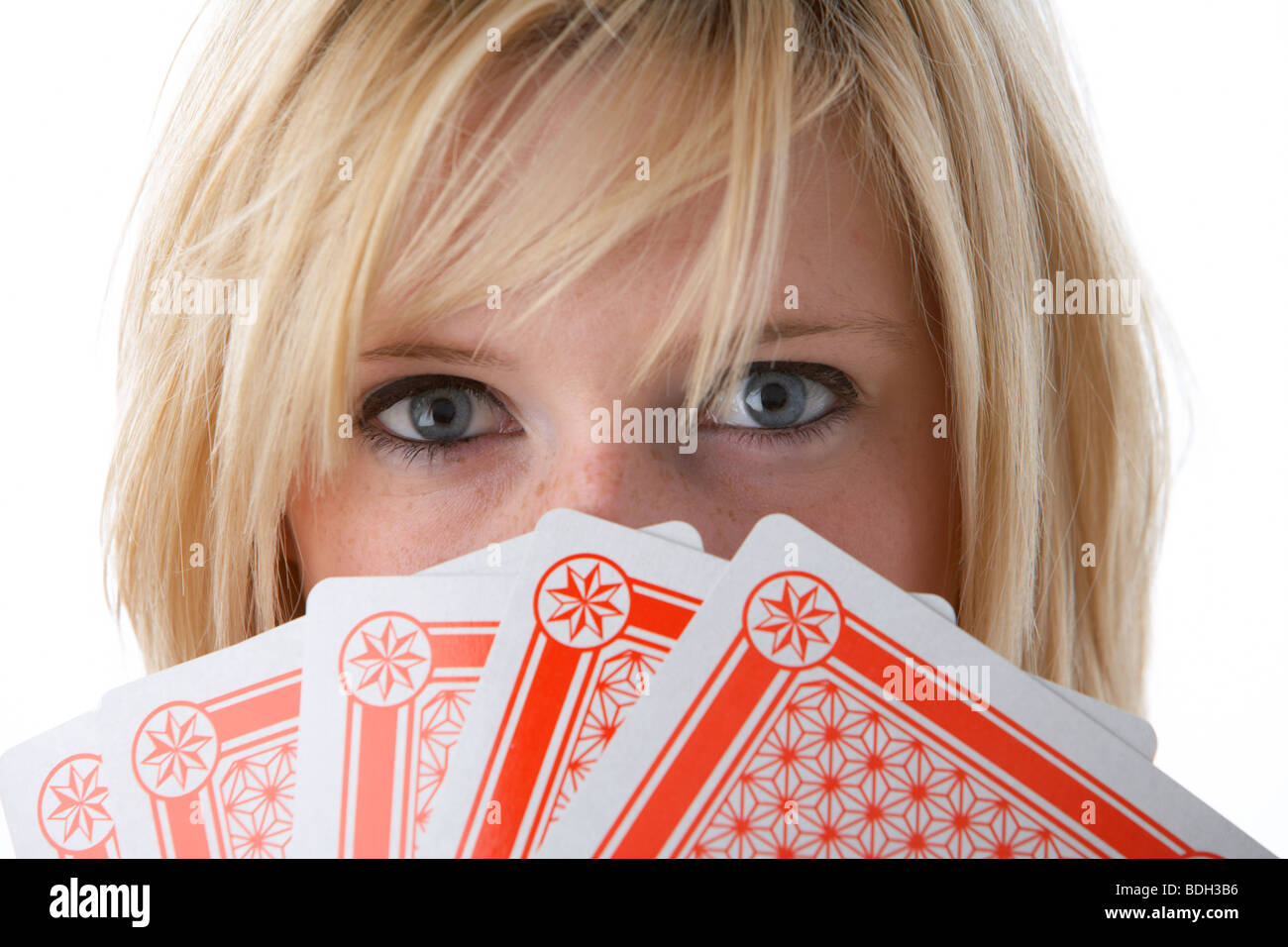 Portrait Of Young Woman Holding Playing Cards In Front Of Illuminated  Casino, Las Vegas, Nevada, USA Stock Photo, Picture and Royalty Free Image.  Image 5476400.