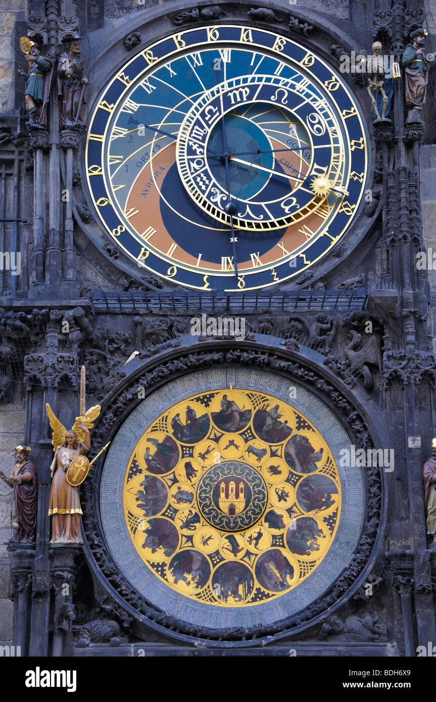 Prague Astronomical Clock Stock Photo