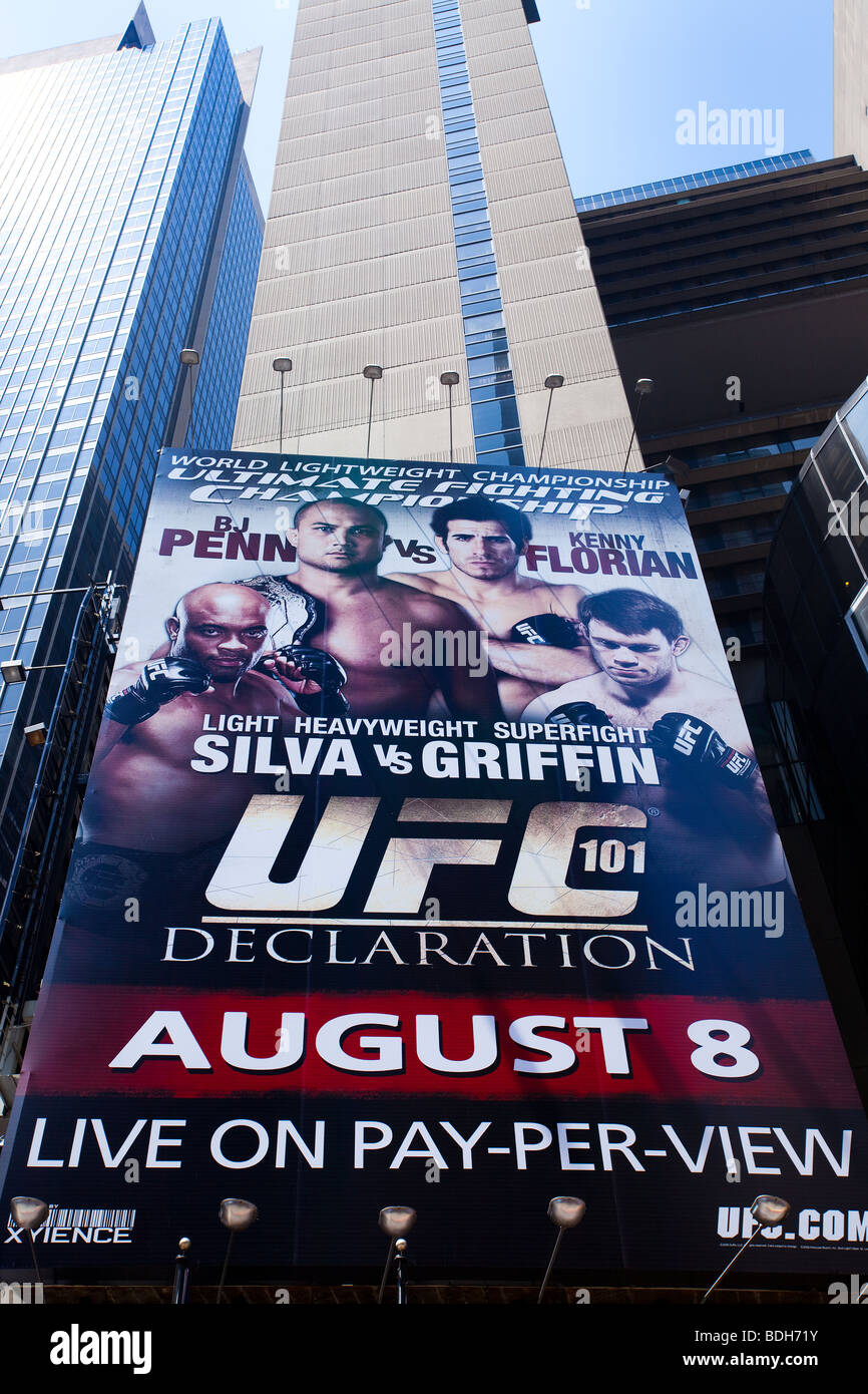UFC promotional ad, Times Square, New York City, USA Stock Photo Alamy