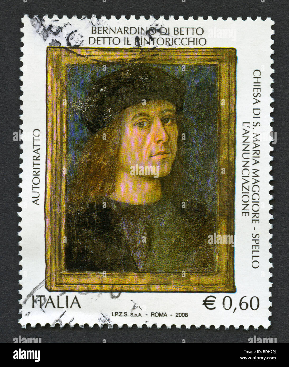 Pinturicchio - Bernardino Di Betto - Italian postage stamp Stock Photo
