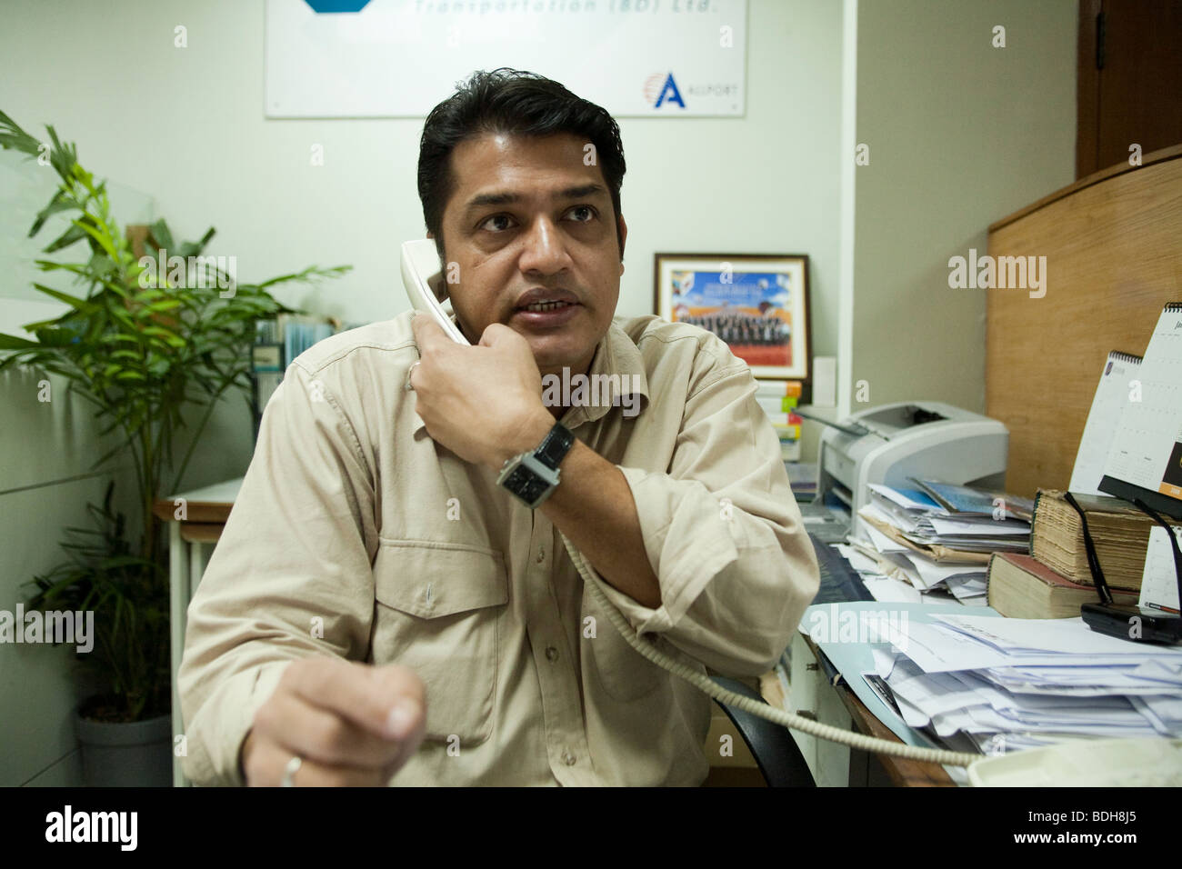 Business man on phone in Bangladesh Stock Photo