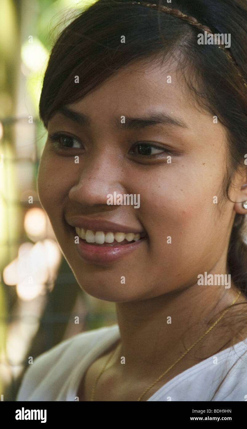 pretty smile in Bangkok Thailand Stock Photo Alamy
