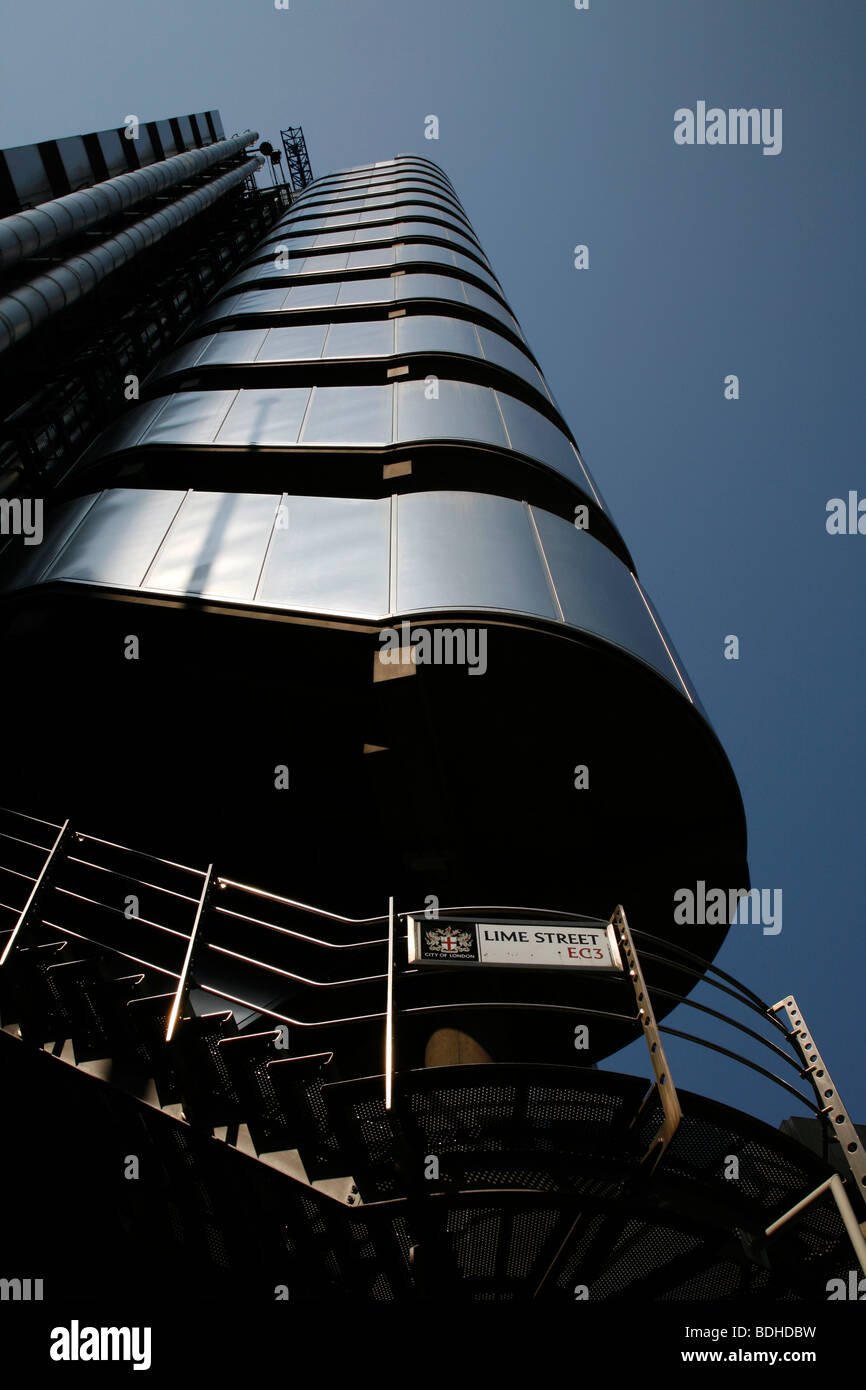 Lloyds Building in Lime Street, City of London, UK Stock Photo