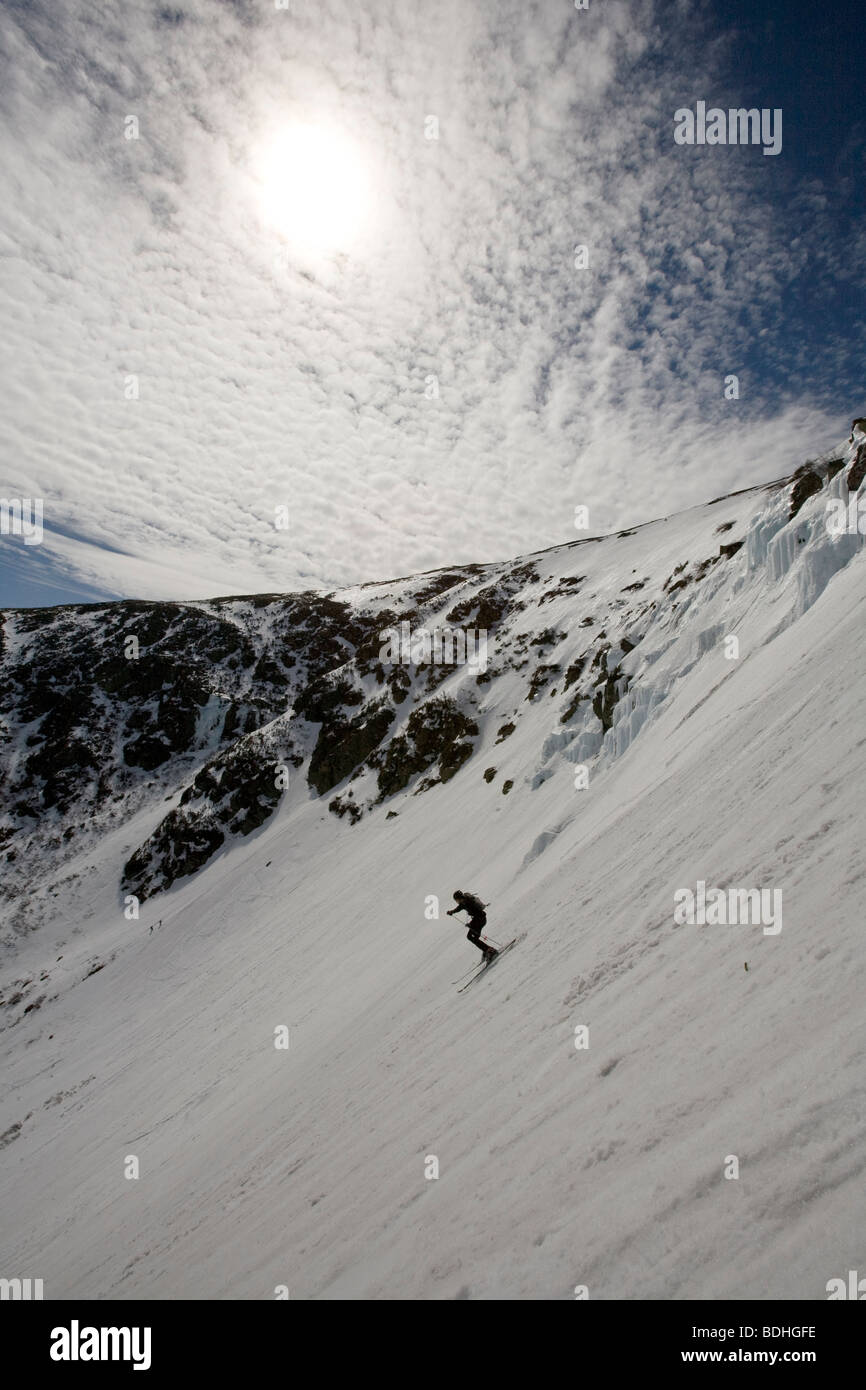 Skiing Tuckerman Ravine On Mt. Washington In The White Mountains Of New