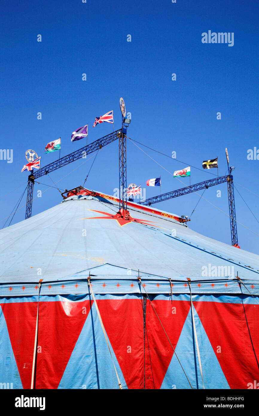 Circus Tent Amble Northumberland England Stock Photo