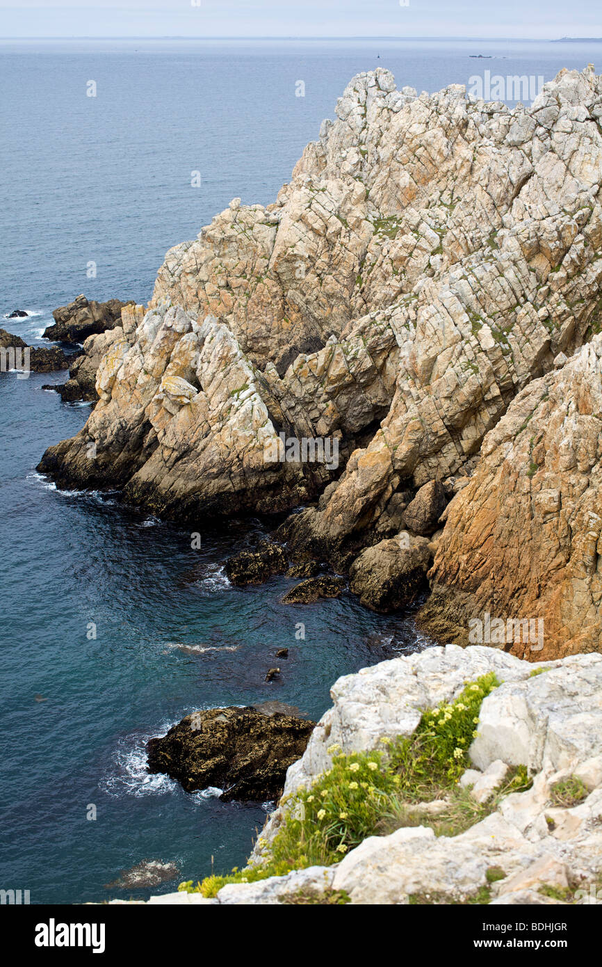 Pointe de Penhir on the Brittany Coast in France Stock Photo