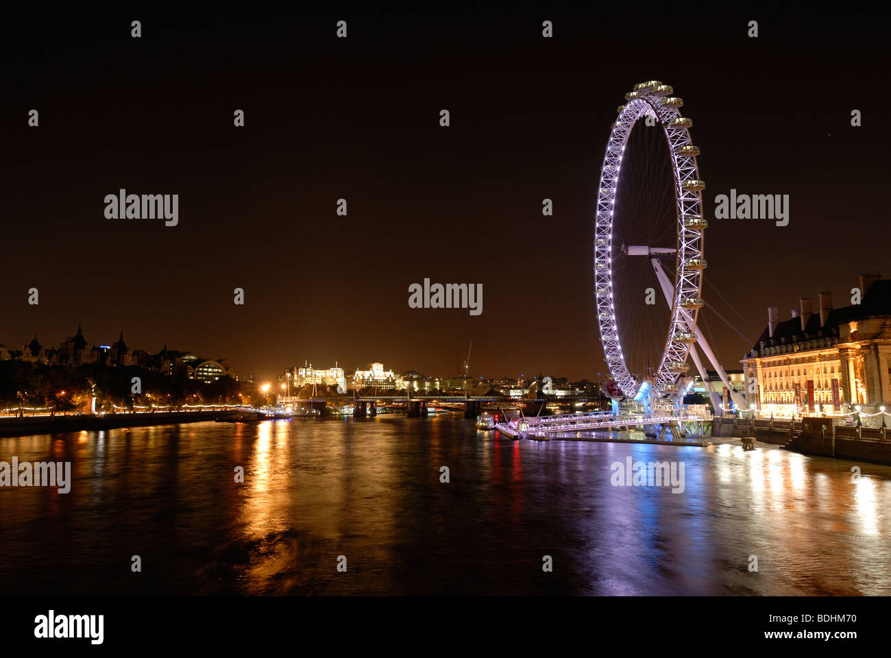 London Eye Millennium Wheel Stock Photo