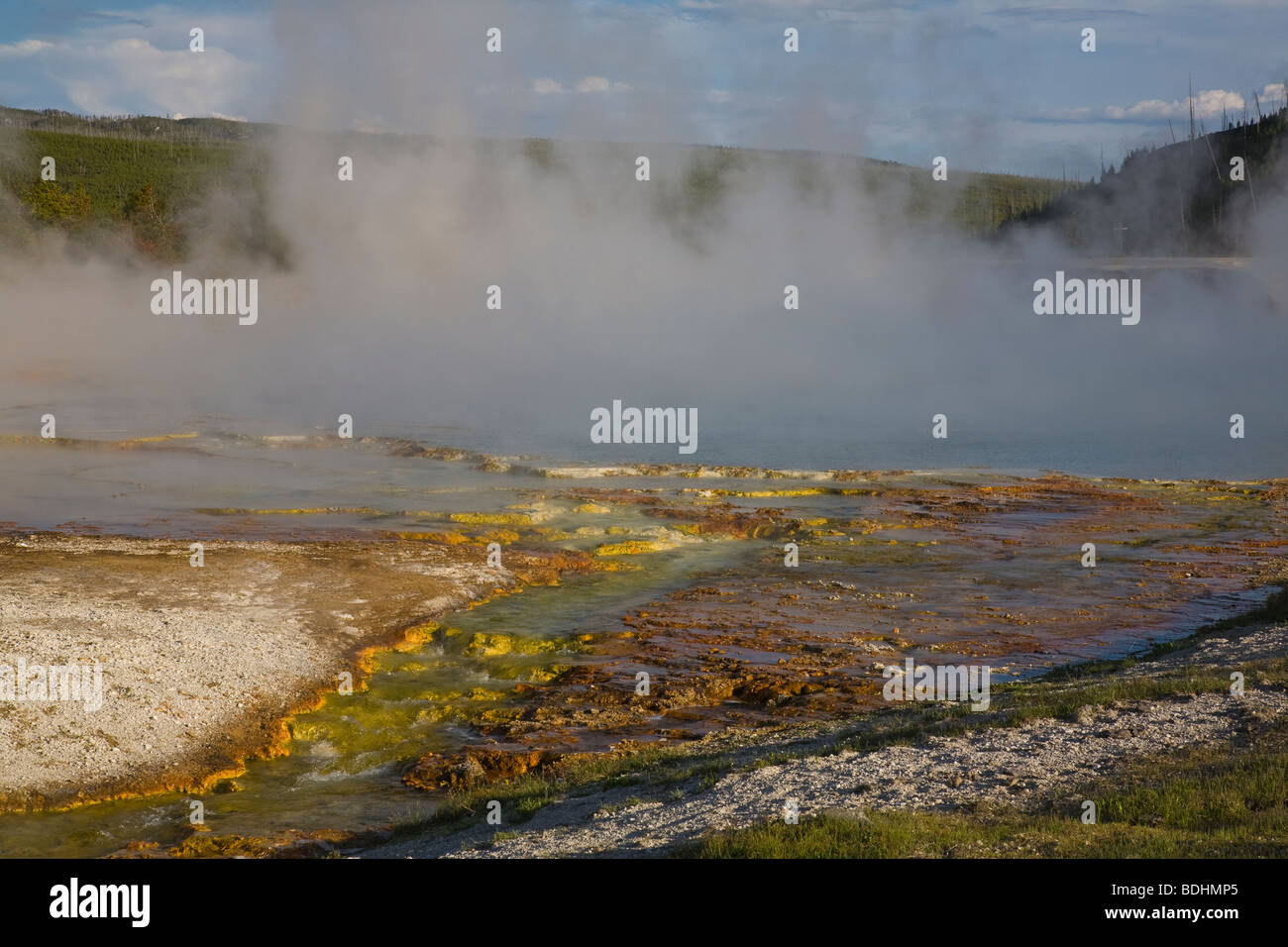 Midway Geyser Basin in Yellowstone National Park Wyoming USA Stock Photo