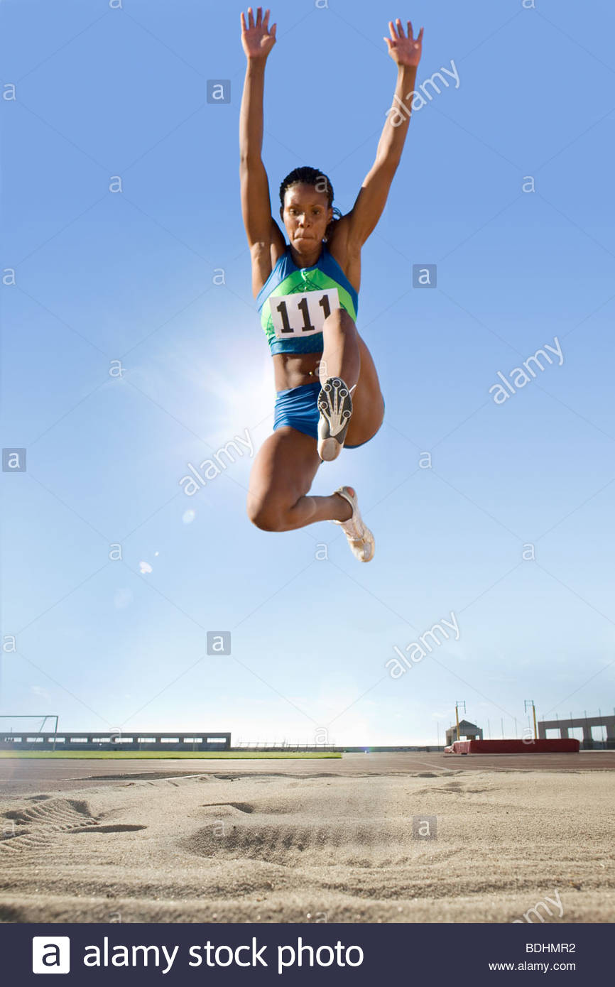 Track And Field Competition High Jumper Stock Photos & Track And Field
