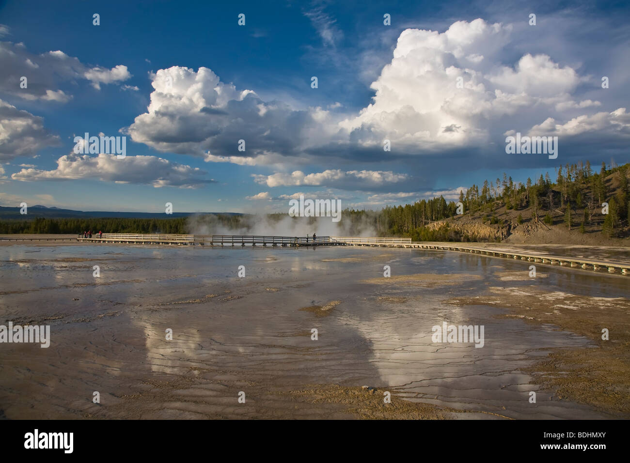 Midway Geyser Basin in Yellowstone National Park Wyoming USA Stock Photo