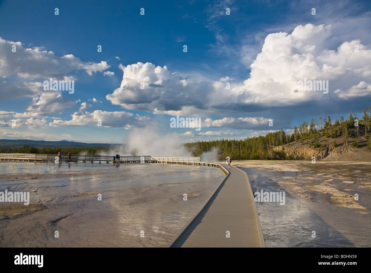 Midway Geyser Basin in Yellowstone National Park Wyoming USA Stock Photo