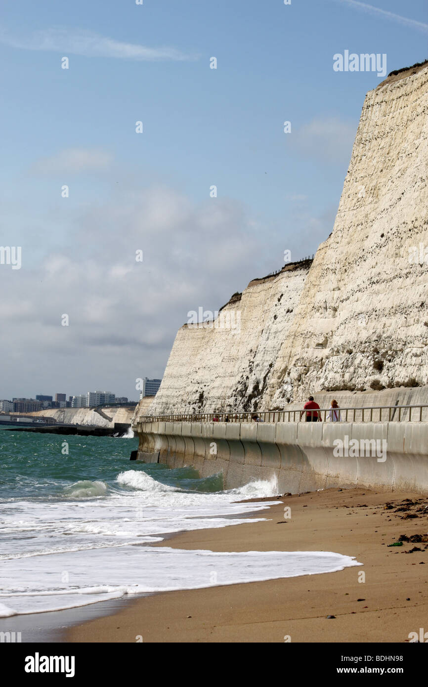 Undercliff walk from Rottingdean to Brighton looking towards Brighton