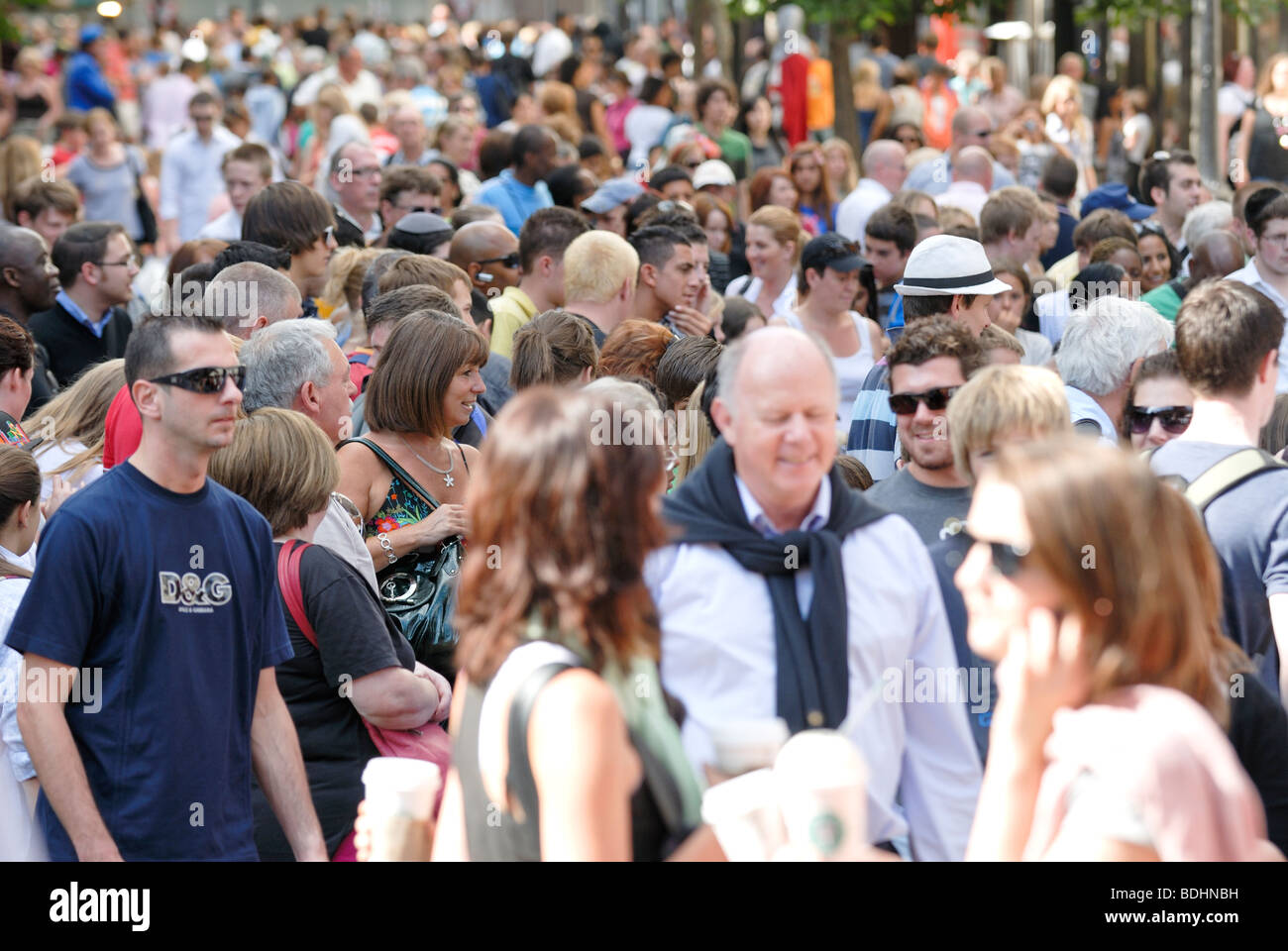 Crowd scene Covent Garden London Stock Photo Alamy