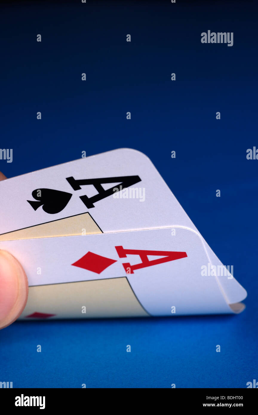 Pair of aces Stock Photo Alamy