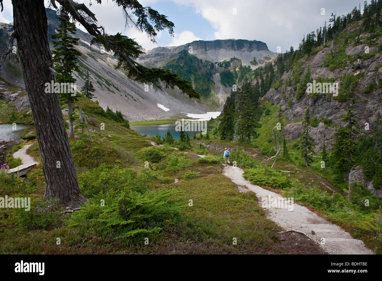 Hiking the Chain Lakes trail, near Mt. Baker, include Mt. Shuksan and