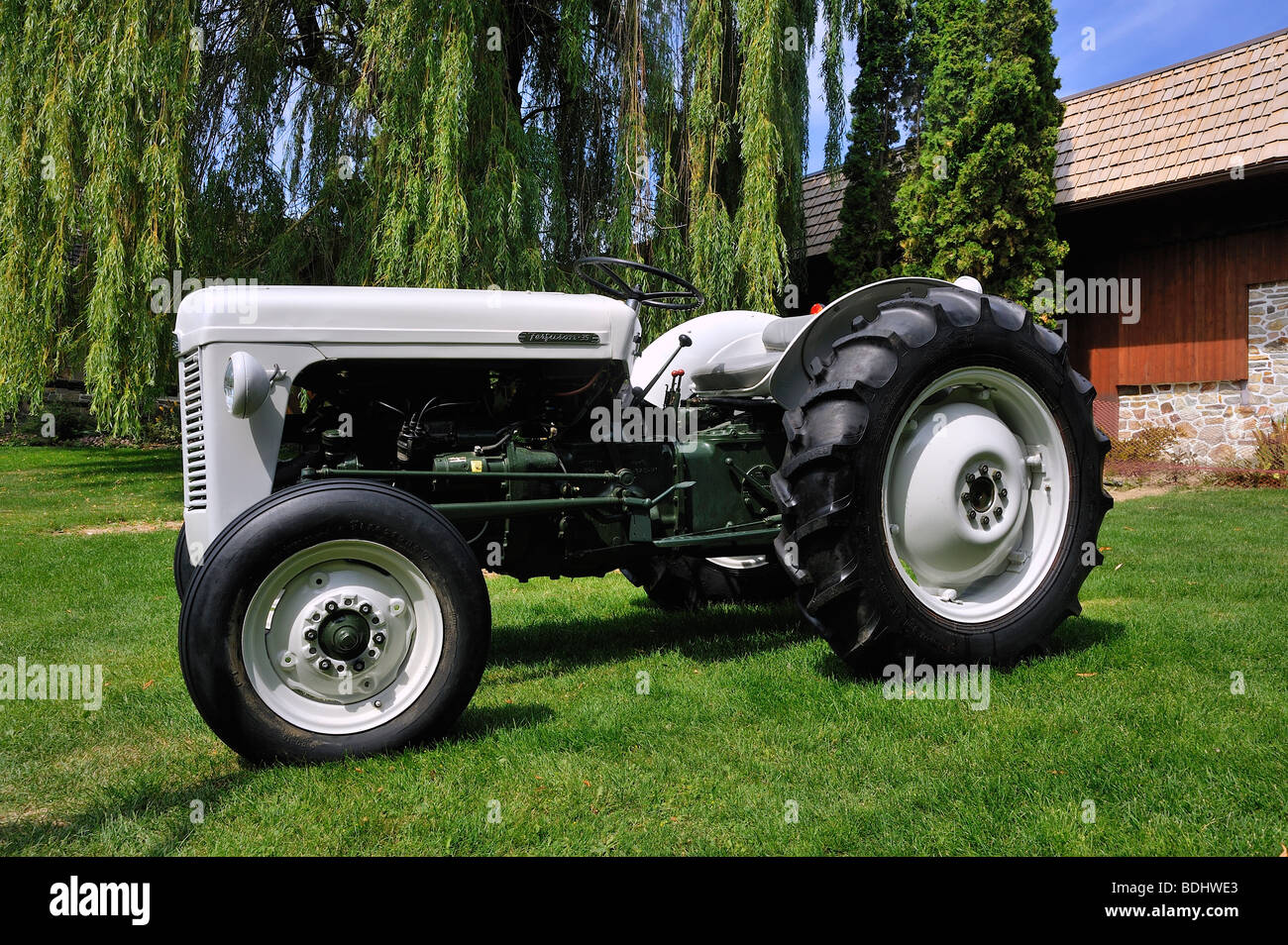 Antique Farm Tractor Stock Photo