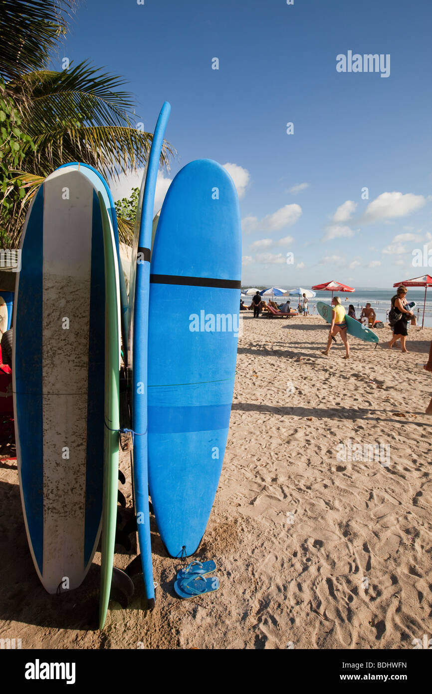 Surf boards for rent, Kuta Beach, Bali, Indonesia Stock Photo - Alamy