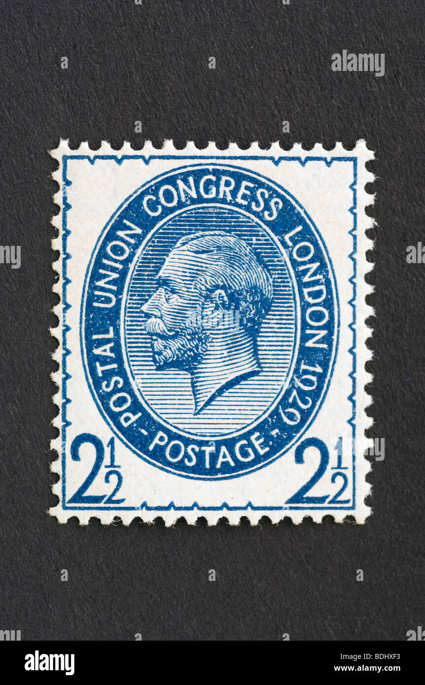 Postage stamp Two Pence Halfpenny Stock Photo