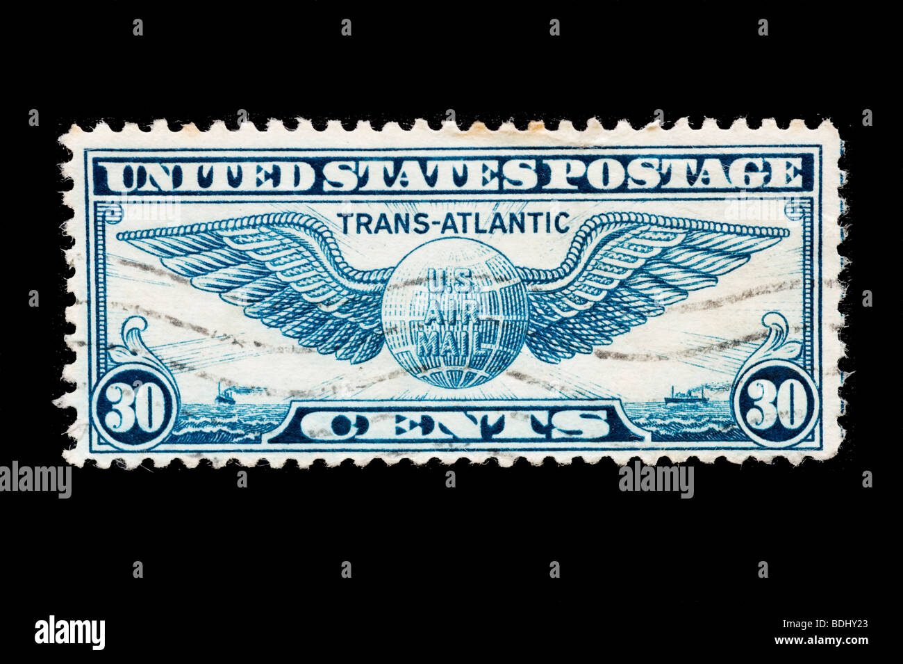 Postage stamp 30 cents Stock Photo