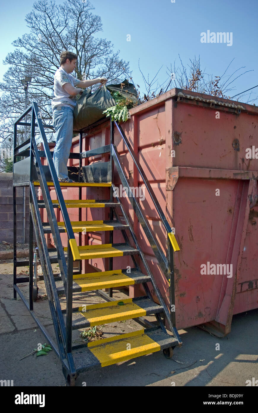 Garden waste Recycling Centre, England Stock Photo Alamy