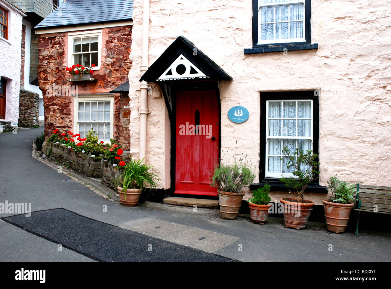 Houses in coastal town of Kingsand, Cornwall, England Stock Photo Alamy