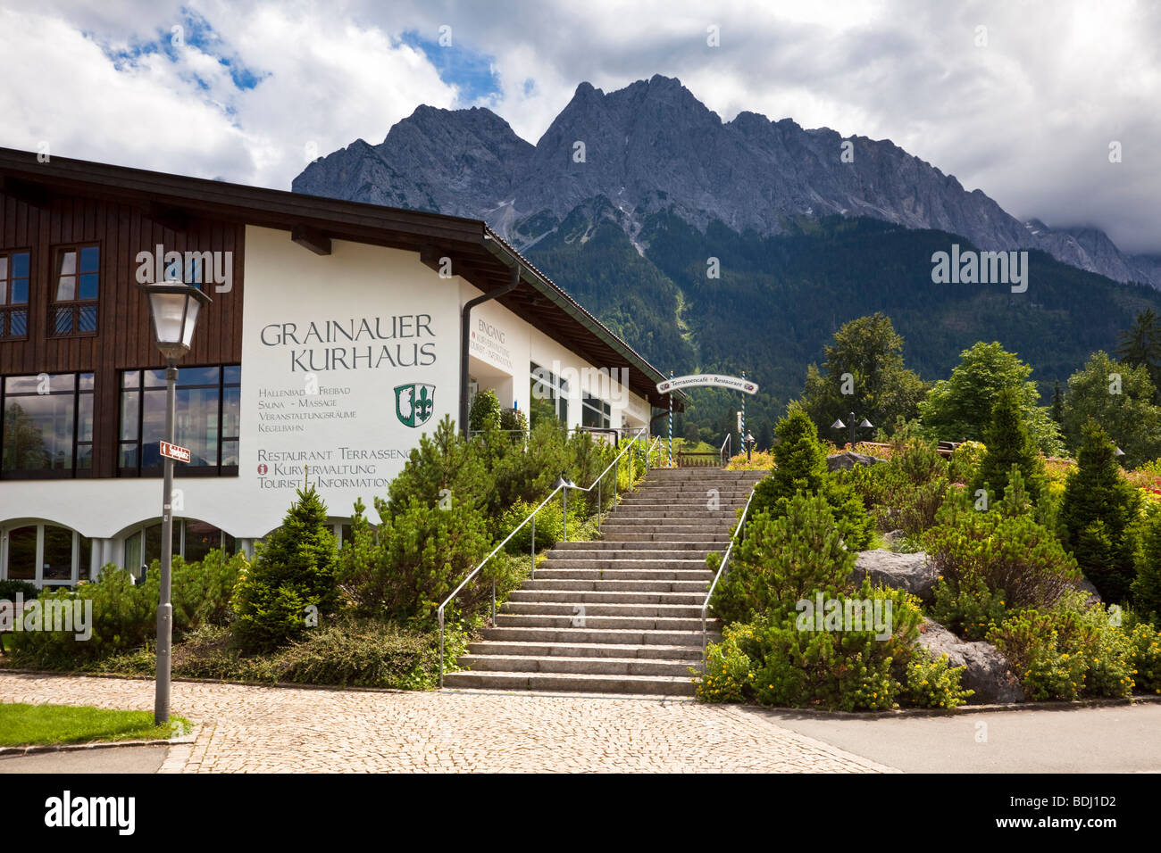 Tourist Information Office in Grainau in the Bavarian Alps, Germany, Europe Stock Photo