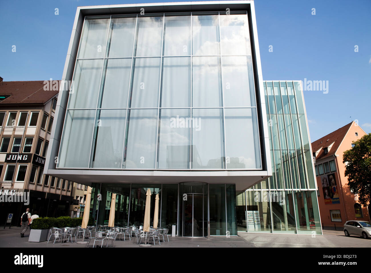 ART GALLERY KUNSTHALLE WEISHAUPT WITH BAR IN THE FRONT, ULM, BADEN
