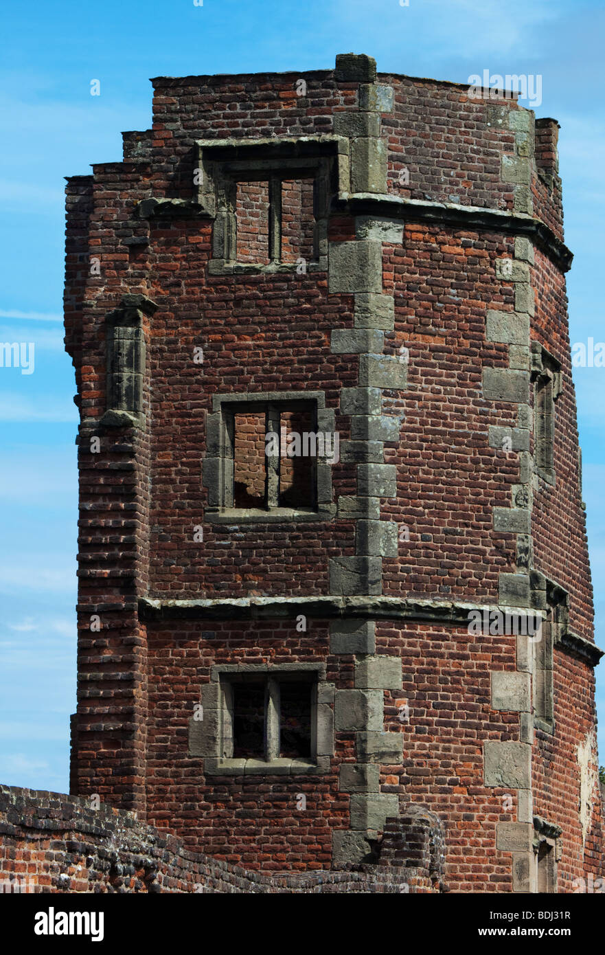 Ruins of Bradgate House at Bradgate Park in Leicestershire.England