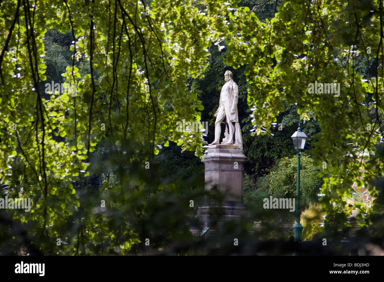 Statue of Earl of Derby in Avenham & Miller Park, Preston Stock Photo