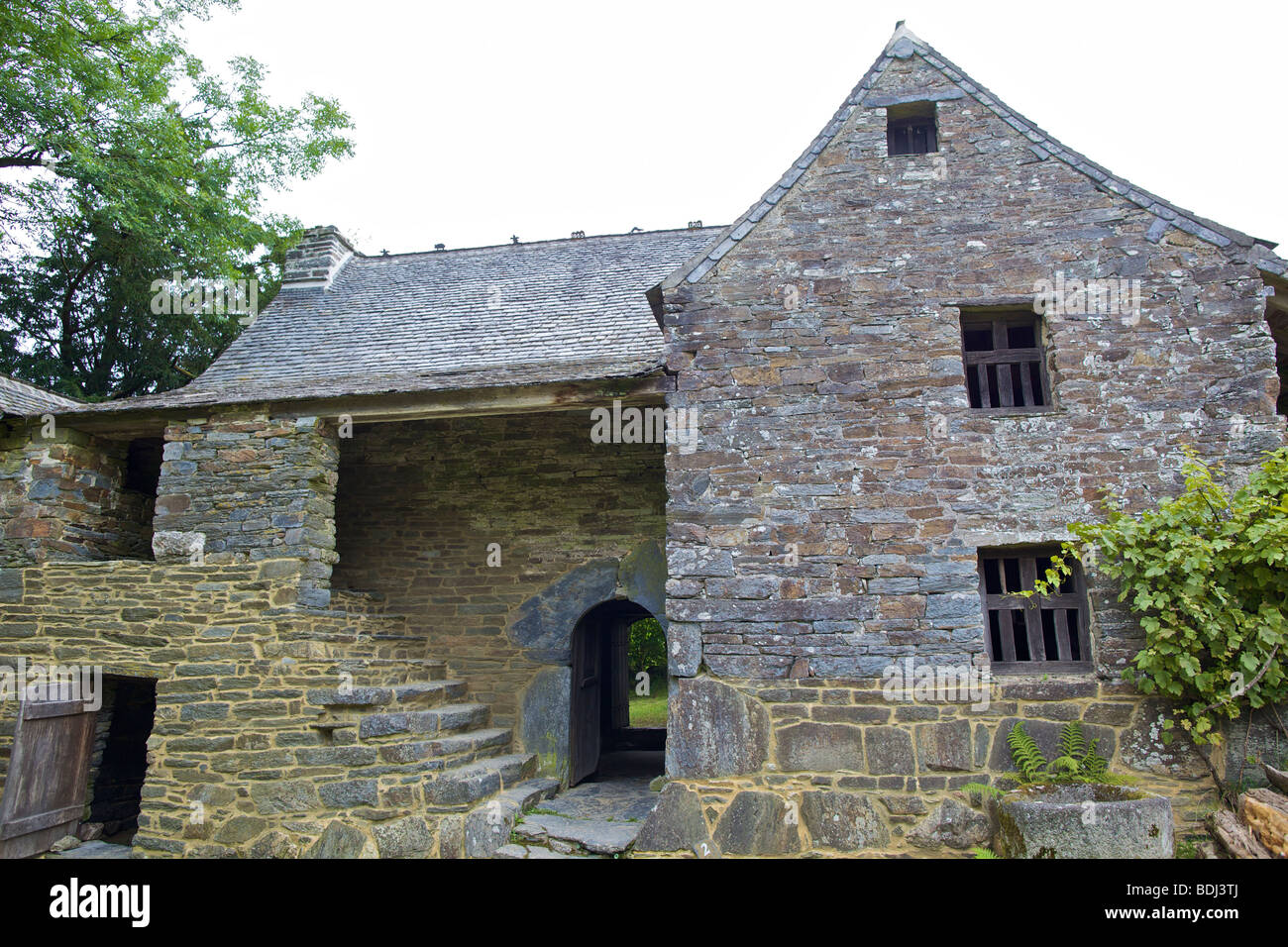Maison Cornec or Cornec House, one of the first eco-museums in France. The House. Stock Photo