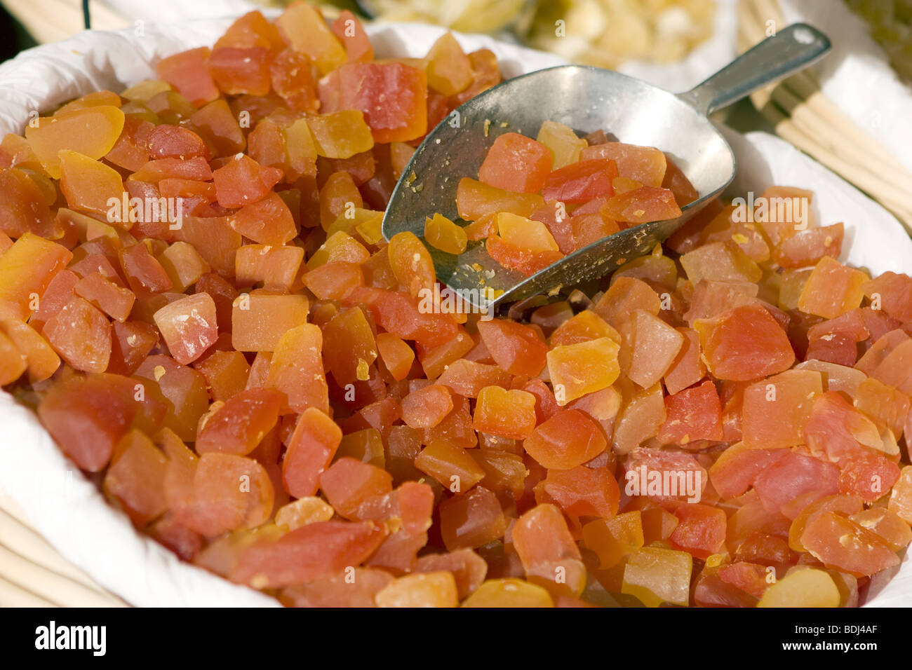 Coloured candied fruits Stock Photo Alamy