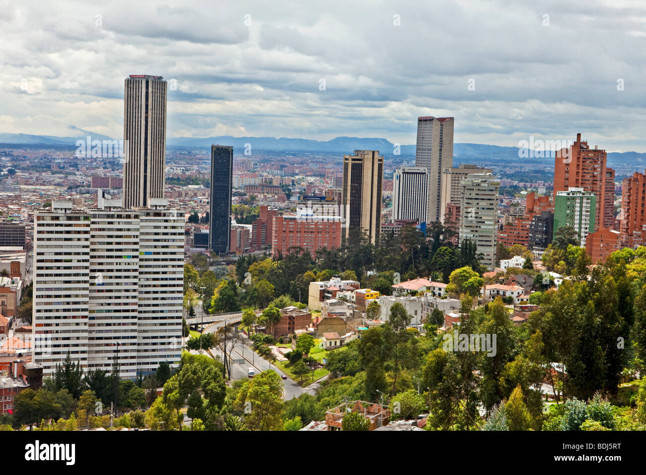 Panoramic View of Bogota, Colombia Stock Photo